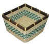 Handmade rectangle seagrass basket tray