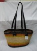 Handmade seagrass shopping bag with handles.