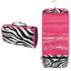 Hanging Zebra Hot Pink Cosmetic Makeup Bag
