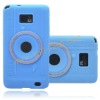 Happy Soft Camera Silicone Cover Case Shell For Samsung Galaxy S2 i9100-Blue