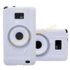 Happy Soft Camera Silicone Cover Case Shell For Samsung Galaxy S2 i9100-White