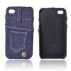 Hard Protective jeans case for iphone 4