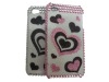 Heart Shining Cell Phone Bling Case For iPhone 4