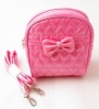 Heart embossed cosmetic bag