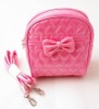 Heart embossed cosmetic bag