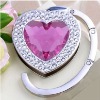 Heart shape bag hanger with crystal