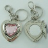 Heart shape foldable bag hanger with mirror