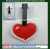 Heart shape soft PVC luggage tag