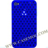 Heart-shaped Perforated Hard Case for iPhone 4 4g(Blue)