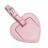 Heart shaped leather luggage tag  LEA-052