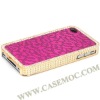 Hearts Diamond Chromed Hard Cases for iPhone 4S/ iPhone 4(Hot Pink)