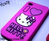 Hello kitty drip gum silicone case for iphone4