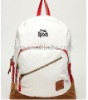 High Quality Beautiful Design White Colour Canvas Backpack Cheap Bags