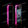 High Quality Cleave Aluminum Bumper Case for iPhone 4S with Silver Line(Hot Pink)
