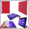 High Quality Cover Red Leather Case For Samsung Galaxy Tab 10.1 P7500 P7510