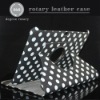 High Quality For Samsung Galaxy Tab 8.9 P7300 P7310 Rotary Leather Case with Polka Dots