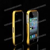 High Quality Gleave Aluminum Bumper for iPhone 4S with Silver Line(Gold)