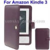High Quality Leather case for Amazon Kindle 3