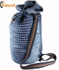 High Quality Printing Denim Hobo Style Drawstring shoulder bag