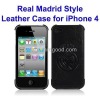 High Quality Real Madrid Leather Case for iPhone 4