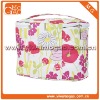 High-capacity portable flower pattern ziplock fashion PVC cosmetic case