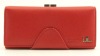 High class big size red color PU card holder wallet for woman