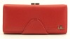 High class big size red color PU card holder wallet for woman