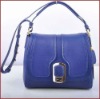 High-end luxury real leather handbags/shoulder bag navy blue