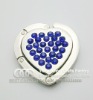 High quality Heart shape crystal bag purse hanger