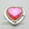 High quality Heart shape crystal bag purse hook