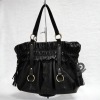 High quality PU black tote bag