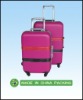 High quality beautiful pupolar carry-on PU pink trolley luggage