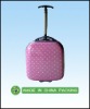 High quality beautiful pupolar carry-on PU pink trolley luggage