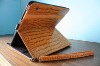 High quality briefcase for iPad2 With Rohs approved Leather standing case