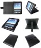 High quality factory price for iPad laptop computer leather pouch with adjustable stand protective leather pouch