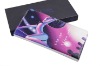 High quality famous brand genuine leather wallet purple for nice gift QN-009