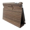 High quality for ipad 2 slim leather case wood grain