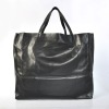 High quality leather brand design black hand bags