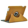 High quality leather case for Ipad2, 360 degree rotation