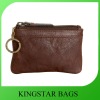 High quality leather coin purse with ring holder