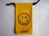 High quality microfiber phone pouch with drawstring