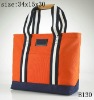 High quality orange canvas women shopping bags