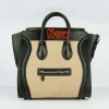 High quality real leather smiling face branded tote bags C090