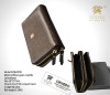 High quality unique genuine leather antibacterial man purse with exclusive zipper made by YKK