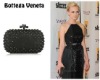 Hollywood star clutch box evening bag black partty bag