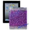 Hot Bling Bling Splash Diamond Case For Apple iPad 2(Purple)