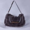 Hot Brief Messenger Bag Rex Rabbit Fur Bag