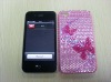 Hot OEM classical mobile phone diamond case with butterfly