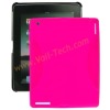 Hot Pink Decent Design Silicone Skin Case Cover for iPad2