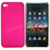 Hot Pink Elegant Frosted Design Hard Case Cover Plastic Protector For iPhone 4